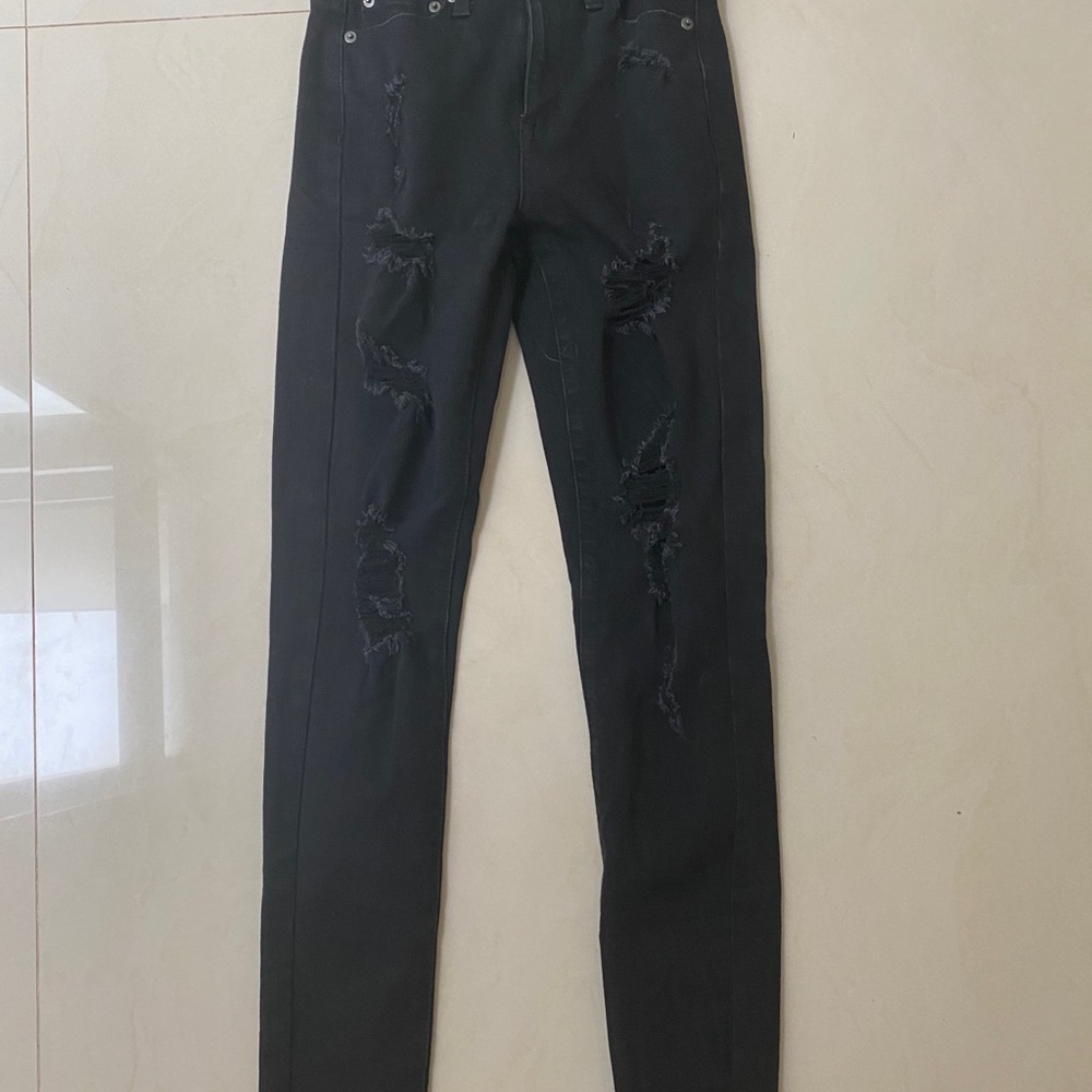 Black ripped jeans